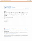 Research paper thumbnail of Proceedings of the US and Canada Scallop Science Summit: St. Andrews, New Brunswick, May 6–8, 2014