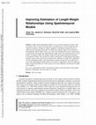 Research paper thumbnail of Improving estimation of length–weight relationships using spatiotemporal models