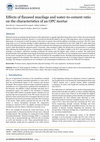 Effects of flaxseed mucilage and water to cement ratio on mechanical and hydration characteristics of an OPC mortar Cover Page