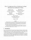 Research paper thumbnail of Clay: An Application Server Architecture for Open Heterogeneous Collaborative Clients