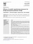 Research paper thumbnail of Efficacy of canalith repositioning maneuvers for benign paroxysmal positional vertigo