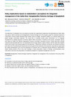 Research paper thumbnail of Policy implications based on stakeholders’ perceptions for integrated management of the Halda River: Bangabandhu Fisheries Heritage of Bangladesh