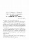 Research paper thumbnail of Les inscripcions llatines del Mausoleu de Bellpuig. Cuique suum ("A cadascú el que és seu")