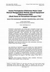 Research paper thumbnail of Usulan Peningkatan Efektivitas Mesin Cetak Manual Menggunakan Metode Overall Equipment Effectiveness (Oee) (Studi Kasus DI Perusahaan Kerupuk TTN)