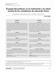 Research paper thumbnail of El papel del profesor en la motivación y la salud mental de los estudiantes de educación física