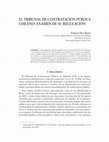 Research paper thumbnail of El Tribunal de Contratación Pública Chileno: Exámen de su regulación