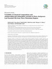 Variability of Chemical Compositions and Antimicrobial and Antioxidant Activities ofLeaf Essential Oils from Three Palestinian Regions. Cover Page