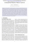 A Simplified Model of Motor Control Cover Page