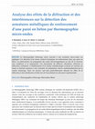 Research paper thumbnail of Analyse des effets de la diffraction et des interférences sur la détection des armatures métalliques de renforcement d’une paroi en béton par thermographie micro-ondes