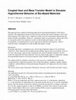 Research paper thumbnail of Coupled heat and mass transfer model to simulate hygrothermal behaviour of bio based materials