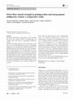 Research paper thumbnail of Pelvic floor muscle strength in primigravidae and non-pregnant nulliparous women: a comparative study