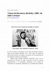 Research paper thumbnail of Clases de literatura en Berkeley, 1980 - JULIO CORTÁZAR