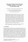 Research paper thumbnail of Information Problem Solving Instruction in Higher Education: A Case Study on Instructional Design