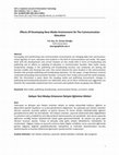 Research paper thumbnail of Effects Of Developing New Media Environment On The Communication Education