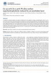 Research paper thumbnail of Cu-32.02%Zn-2.30%Pb ALLOY SURFACE SUPERHYDROPHOBICITY INDUCED BY AN ARACHIDATE LAYER