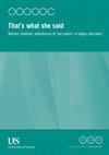 That's what she said: women students' experiences of 'lad culture' in higher education Cover Page