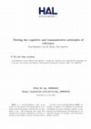 Research paper thumbnail of Testing the cognitive and communicative principles of relevance