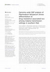 Research paper thumbnail of Genome-wide SNP analysis of Plasmodium falciparum shows differentiation at drug-resistance-associated loci among malaria transmission settings in southern Mali