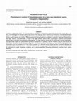 Research paper thumbnail of Physiological control of bioluminescence in a deep-sea planktonic worm, Tomopteris helgolandica Greeff, 1879