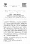 Research paper thumbnail of Evidence of seasonal variation in bioluminescence of Amphipholis squamata (Ophiuroidea, Echinodermata): effects of environmental factors