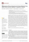 Research paper thumbnail of Optimization of Process Parameters for Friction Materials Using Multi-Criteria Decision Making: A Comparative Analysis