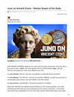 Research paper thumbnail of Juno on Ancient Coins  - Roman Queen of the Gods