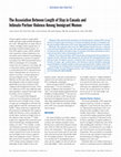 Research paper thumbnail of The Association Between Length of Stay in Canada and Intimate Partner Violence Among Immigrant Women