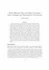 Research paper thumbnail of Whose Dharma? Śaiva and Śākta Community Rules (samayas) and Dharmaśāstric Prescriptions