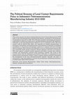 Research paper thumbnail of The Political Economy of Local Content Requirements Policy in Indonesia’s Telecommunication Manufacturing Industry 2015-2020