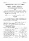 Research paper thumbnail of An Overview to Security Vulnerabilities for IPV6 Networks