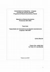 Research paper thumbnail of Capacidades de innovación en la industria manufacturera uruguaya 1985-2003