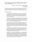 Research paper thumbnail of Summary and Overview of "Dimensions of the Meaning of a Discourse," chapter 3 in