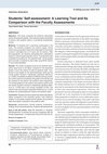 Research paper thumbnail of Students’ Self-assessment: A Learning Tool and Its Comparison with the Faculty Assessments