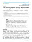 Research paper thumbnail of Lipid nanoparticles-loaded with toxin mRNA represents a new strategy for the treatment of solid tumors