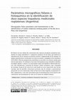 Research paper thumbnail of Parámetros micrográficos foliares e histoquímica en la identificación de doce especies trepadoras medicinales rioplatenses (Argentina)