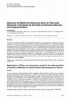 Research paper thumbnail of Aplicación del Modelo de Interacción Iónica de Pitzer para determinar Coeficientes de Actividad en Salmueras Naturales con Presencia de Boro