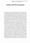 Research paper thumbnail of Előszó a bővített kiadáshoz