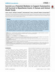 Research paper thumbnail of Survivin as a potential mediator to support autoreactive cell survival in myasthenia gravis: a human and animal model study