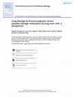 Research paper thumbnail of Lung damage by thoron progenies versus possible damage redemption by lung stem cells: a perspective