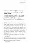 Research paper thumbnail of Indoor concentrations of VOCs and ozone in two cities of Northern Europe during the summer period