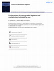 Research paper thumbnail of Cocharacters of group graded algebras and multiplicities bounded by one