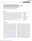 Research paper thumbnail of A simple and accurate analytical method for determination of three commercial dyes in different water systems using partial least squares regression