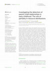 Research paper thumbnail of Investigating the detection of parent-child relationships in early childhood: The role of partiality in resource distributions