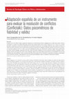 Research paper thumbnail of Adaptación española de un instrumento para evaluar la resolución de conflictos (Conflictalk): Datos psicométricos de fiabilidad y validez