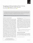 Research paper thumbnail of Struggling to Belong: Evidence From a Survey of Youth Belonging in Public Schools