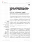 Research paper thumbnail of Affective and Motivational Factors Mediate the Relation between Math Skills and Use of Math in Everyday Life