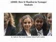 Research paper thumbnail of ADHD: How It Manifest in Teenager Students