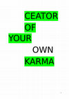 CREATOR OF YOUR OWN KARMA Cover Page