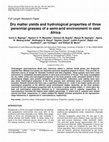 Research paper thumbnail of Dry matter yields and hydrological properties of three perennial grasses of a semi-arid environment in east Africa