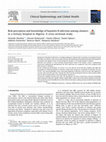 Research paper thumbnail of Risk perception and knowledge of hepatitis B infection among cleaners in a tertiary hospital in Nigeria: A cross-sectional study